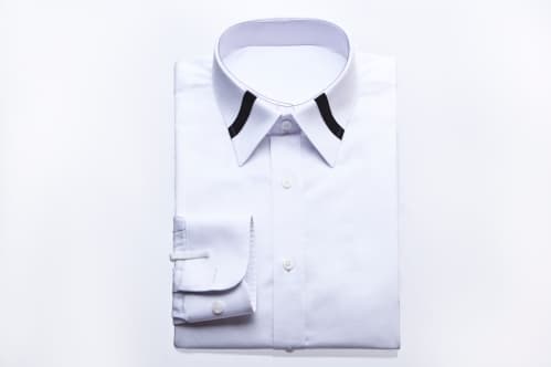 WHITE TWO LINES COLLAR SHIRTS-S15F05WH-